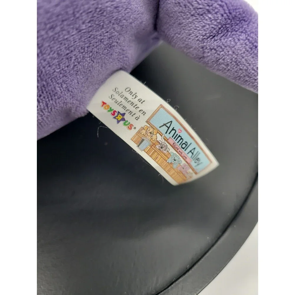 Animal Alley Toys R Us Plush Fat  Purple Elephant Round Pillow Blue Spots 12